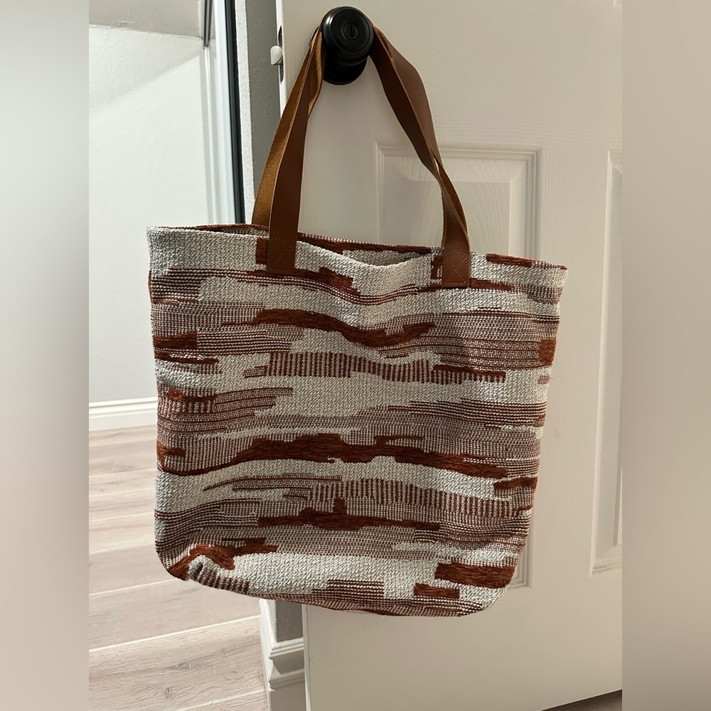Brown and Cream Tote Bag